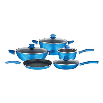 China Sustainable Hot Selling Induction Forged Compatible Multifunctional Nonstick Cookware Set for sale