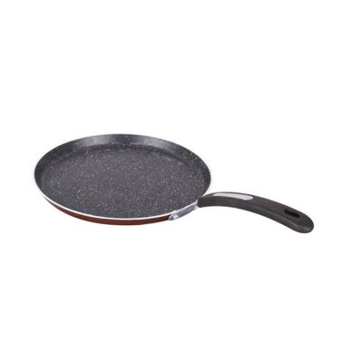 China Durable bakelite silicone aluminum dishes tawa pan pancake pan with marble coatin for sale