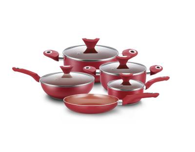 China Sustainable Hot Selling Ceramic Coating Cookware Sets for sale