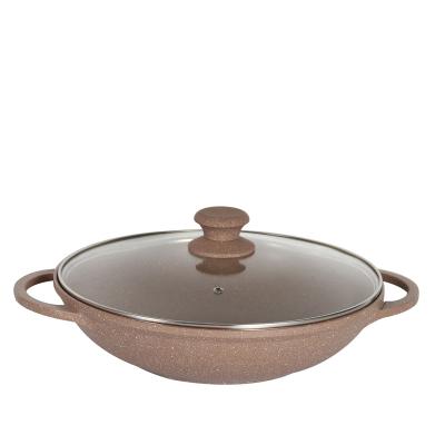 China Viable Die Casting Aluminum Forged Wok With Lid for sale