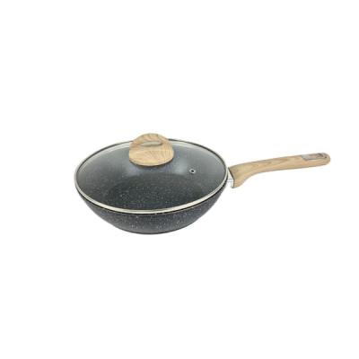 China Best Sustainable Cookware Aluminum Coating Deep Frying Pan Wok for sale