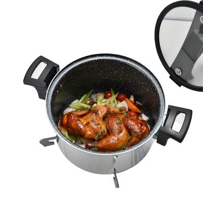 China High Quality Sustainable Stainless Steel Casserole With Nonstick 2ply Pot Cover Bakelite Handle Low Pressure Cooker for sale