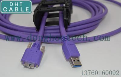 중국 3.0 사진기 USB 케이블, 나사 잠그기를 가진 끌기 사슬 코드 방패 케이블 판매용