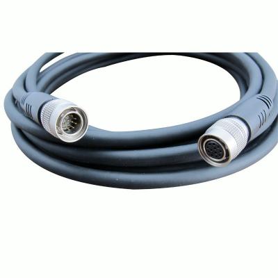 China O cabo flexível Chain HIROSE análogo 12Pin circular cabografa cabos coaxiais de conector masculino e fêmea à venda