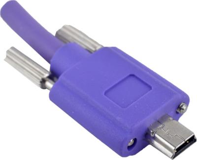 중국 높은 코드 USB 케이블 USB 2.0 기계 시각 사진기를 위한 잠금 나사를 가진 소형 B 마개에 마개 판매용