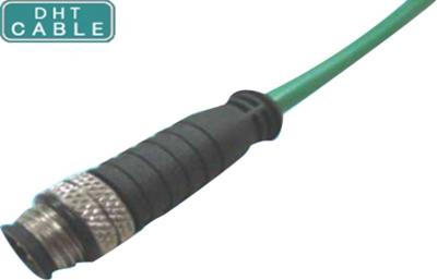 China Straight and Right Angle M12 Waterproof Cable Assembly with Fix Screw Circular Signal Connector for sale