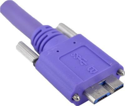 China Cable flexible del micrófono B del USB 3,0 con el USB que cierra la violeta de 3M del conector en venta