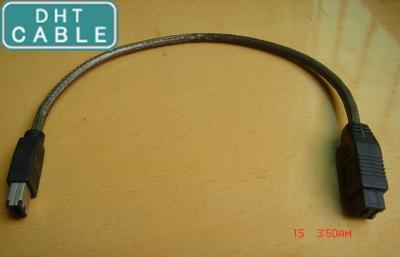 China Chain Flex 9P / 6P IEEE 1394 Firewire Cable 1394B to 1394A for Security Vision System for sale