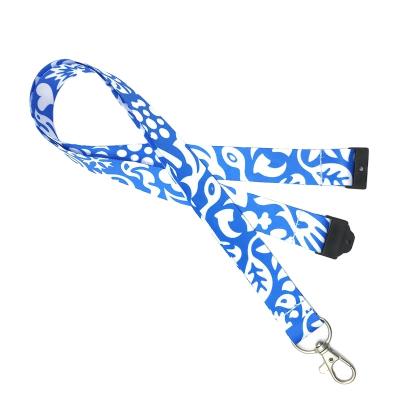 China Wholesale custom popular silkscreen polyester lanyard heat transfer sublimation key chain strap for sale