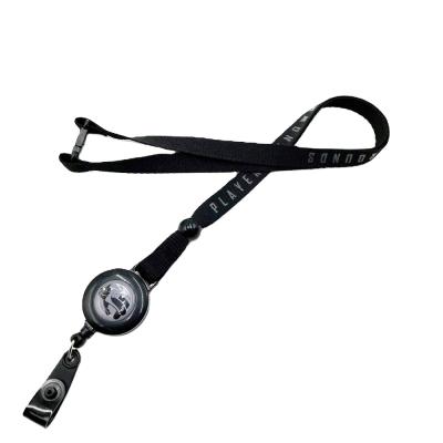 China Wholesale Eco-friendly Polyester Silicone Printing Lanyard With Retractable Badge Reel For ID Card Holders Lanyard for sale