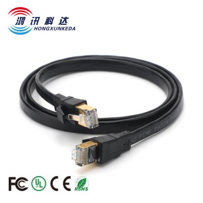 China CAT8 Cable 32awg 7*0.12mm Rj45 Cat8 Bare Copper Flat Standard Cable Networking Cable for sale