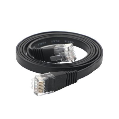 China Bare Copper Ethernet Cable Cat6 Network Ribbon Cables Patch Cord Computer Cable With Rj45 Connectors for sale