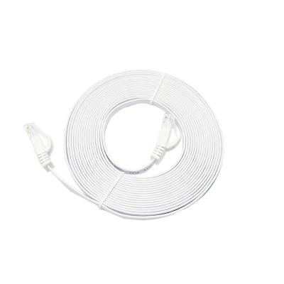 China Customized 5m Length Utp Cat6 Bare Copper Cat6 Pure Copper Cable Ethernet Cable Slim Patch Cords for sale