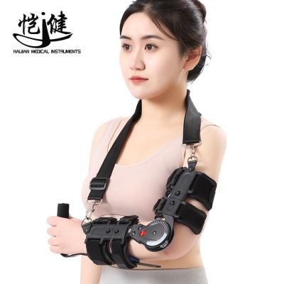 China Adjustable Comfortable Adjustable Elbow Joint Brace Support Post OP Elbow Immobilizer Orthopedic Hinged Rom Elbow Brace with sling for sale