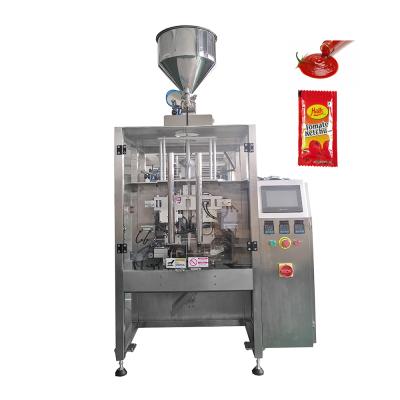 China BVS-220F Vffs Beverage Single Lane 3 4 Sides Sealing Ketchup Tomato Sauce Sachet Packing Machine for sale