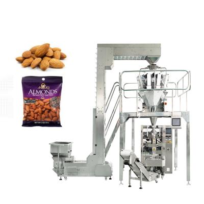 China Food china factory vffs multihead weigher almond / cashew nut packing machine price for sale