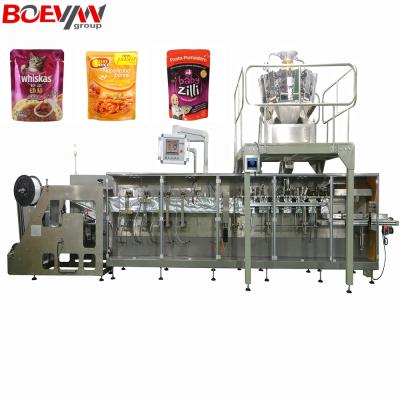 China Fully automatic multi heads 500g weigher doypack zipper pouch seeds packing machine for sale