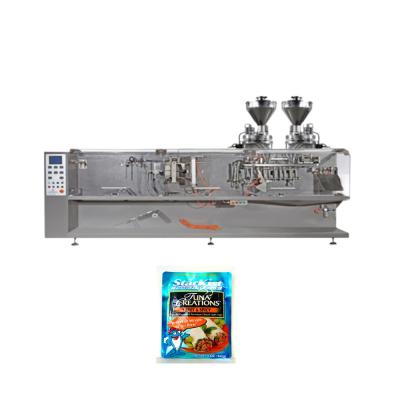 China Small Servo Horizontal Side Seal 4 Side Packing Utility Sachet Salt Powder Granule Packing Machine for sale