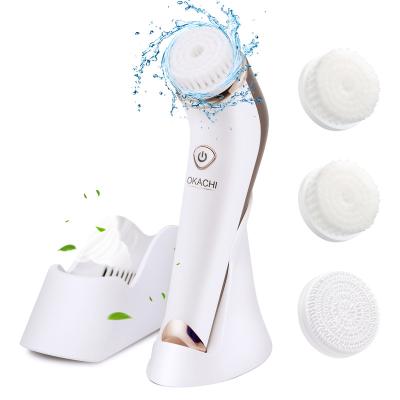 China Pore ​​Remover Facial Massage Cleansing Brush, Exfoliating Brush Sonic Cleansing Silicone Waterproof Face Massager for sale