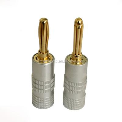 China audio & Video Hot Selling 3mm 4mm Banana Plug 24K Gold Bullet Male 6mm Connector for sale