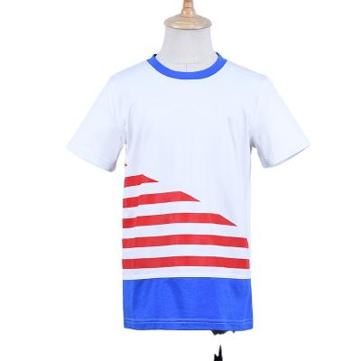 China Breathable Hot Sales Factory Supply Striped Pattern Short Sleeve Cotton Boys T-shirts JSTY-22BT-039 for sale