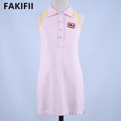 China Wholesale New Arrival Breathable Cotton Toddler Girl Clothes Leisure Casual Knitted Children Clothes Girls Polo Dress for sale