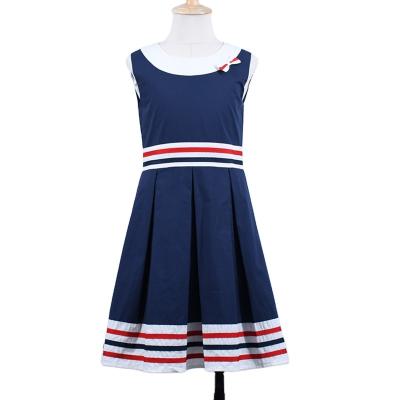 China Breathable factory price high cost plain dyed quality sleeveless high end girls dresses stylish CCT-20GD-037 for sale