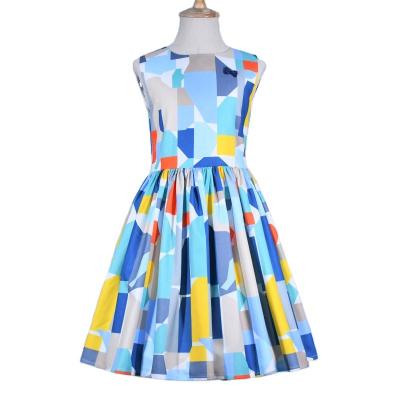 China Wholesale Product Washable Promotional Polyester A Line Fashion Dresses For Girls 2022 Summer Children Wear for sale