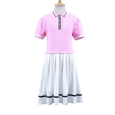 China 2022 Summer Product Breathable Promotional Cotton Plain Dyed Beautiful Stylish Casual Dresses For Girls Sporty Polo Dress for sale