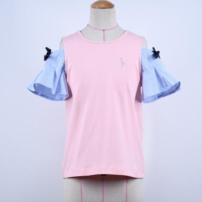 China Wholesale Breathable Favorable Price Short Sleeve Clothing Luxury T-shirt For Girls HZ-21GT-077 for sale