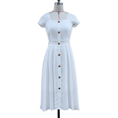 China Manufacturer Favorable Price Polyester Elegant White Women Luxury Dresses OM-22WD-177-2 Breathable for sale