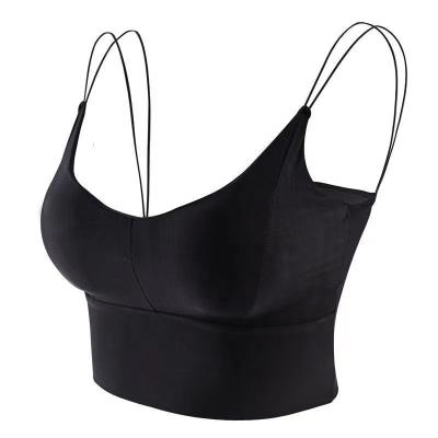 China Wholesale New Style Nylon Modal Women's Adjustable Strap Padded Bra Seamless Bras Spandex Beach Short Camisole Top for sale