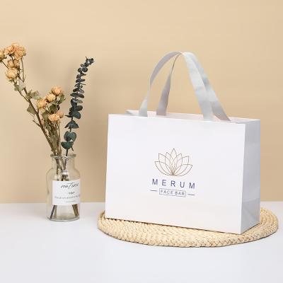 China Recyclable Custom Design Bolsa Scam Logos Thank You Paper Shopping Bag Logo Kraft Paper Bag Custom Made for sale