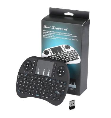 China 3 color i8 mini backlight 2.4Ghz wireless hot selling wireless keyboard for sale