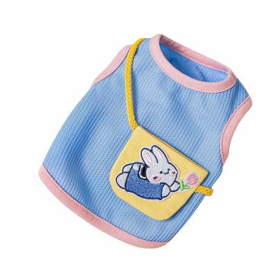 China Sustainable Cute Pet Puppy Clothing Summer Cute Dog Vest Two-Foot Clothes Small Medium Size Clothing Accessories for sale