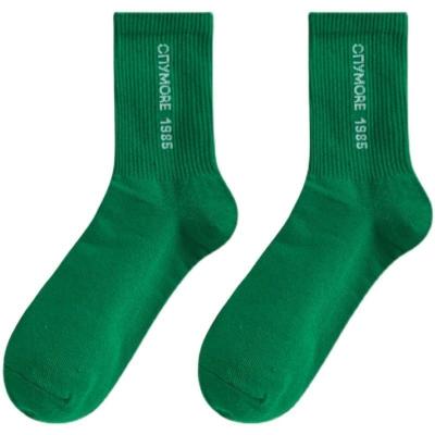 China Polyester Wholesale Women's Socks Sweat-absorbing and Breathable Women's Socks Fashion Sports Crew Flower Socks for sale