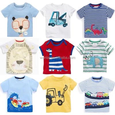 China Fashion Short Sleeve Breathable T-shirt For Boys Cartoon Pattern Summer Children Tops Baby Kids T-shirts for sale