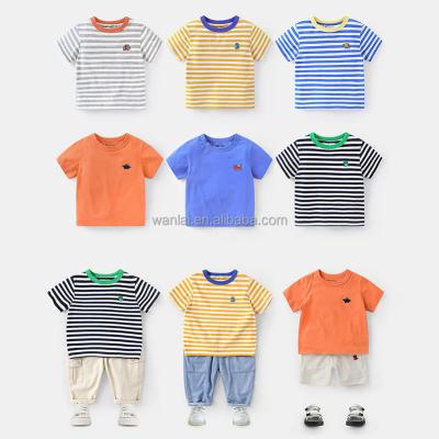 China Breathable T-shirt For Kids Summer Baby Sleeve Cotton T-shirts Short T-shirt Children Wholesale for sale