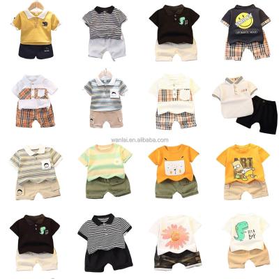 China New Arrive Children's Clothing Set Fashion Summer Casual Two-piece Suits Children's Clothing Boys Clothes Soild Warm Cute Cotton Color for sale