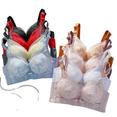 China Antibacterial Lingerie Women's Small Chest Gathered New 2023 Explosive No Underwire Adjustment A Pair Of Anti Sag Breast Bra Cover for sale