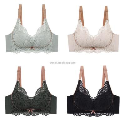 China New arrived big lace antibacterial bra with underwire bra for woman for sale