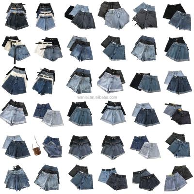 China Summer Women's Breathable Denim Shorts Fashion Plus Size Lady's Elastic Short Jeans for sale