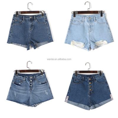 China High Waist Women's Breathable Jeans Summer Hot Pants Shorts Female Loose Curling Denim Shorts For Lady for sale