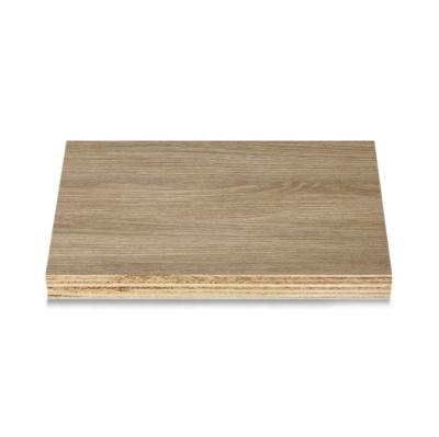 China 7 ply modern wood grain natural colored melamine plywood for cabinet furniture for sale