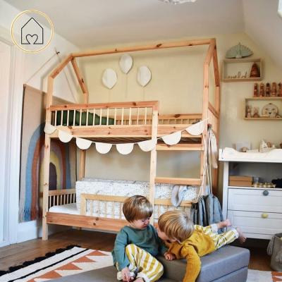 China New Modern Popular Design Customize Single Twin Size Low Price Kid Bunk Bed For Girls for sale