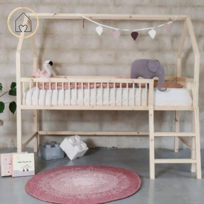 China Kids Bedroom Furniture Good Quality Indiana Construction Home Loft Bedford Modern Simple Wooden Twin Full Size Bed for sale