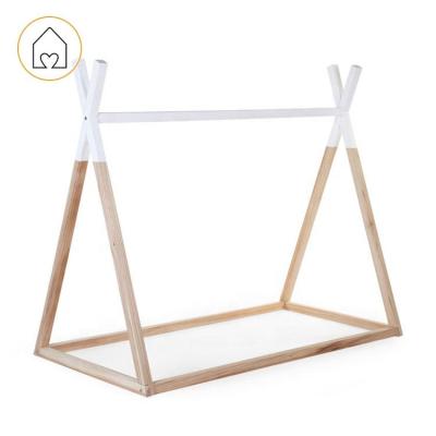 China Modern easy assemble pine wood natural white on top nubile crib teepee bed nz for sale