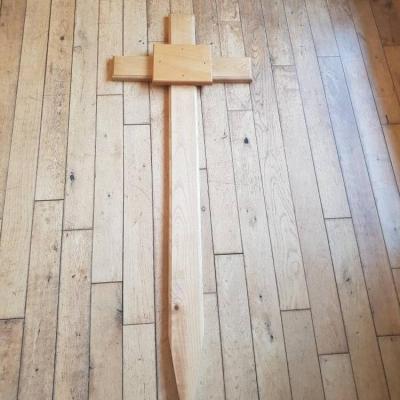 China European Style Funeral Supplies Back To Customize Wooden Cross For Sale for sale