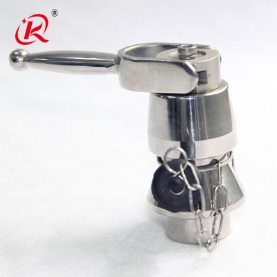 China Left Turn Type Water Sampling Dairy High Quality Sanitary Stainless Steel Double Handle Sanitary Aseptic Valve for sale