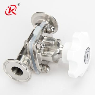 China Hot Sale Dairy Sanitary Diaphragm Type Pressure Reducing Tri Clamp Stainless Steel Manual Valve for sale